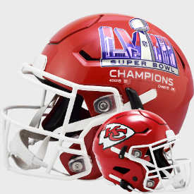 Kansas City Chiefs Full Size Authentic SpeedFlex Football Helmet SUPER BOWL 58 CHAMPIONS - NFL
