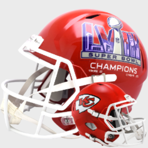 Kansas City Chiefs Speed Replica Football Helmet SUPER BOWL 58 CHAMPIONS - NFL