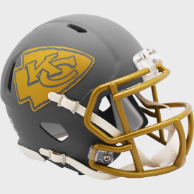 Kansas City Chiefs NFL Mini Speed Football Helmet SLATE