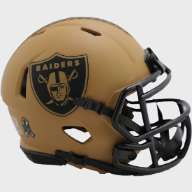 Las Vegas Raiders NFL Mini Speed Football Helmet 2023 SALUTE TO SERVICE 2