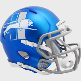 Detroit Lions NFL Mini Speed Football Helmet 2023 Alternate On-Field