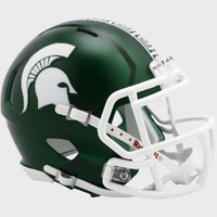 Michigan State Spartans Speed Replica Football Helmet 2023 Satin Green-NCAA