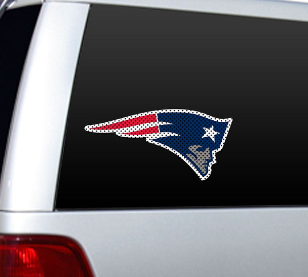 New England Patriots Window Film 12 Inch Die Cut