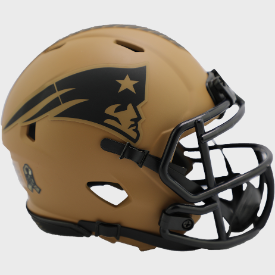 New England Patriots NFL Mini Speed Football Helmet 2023 SALUTE TO SERVICE 2