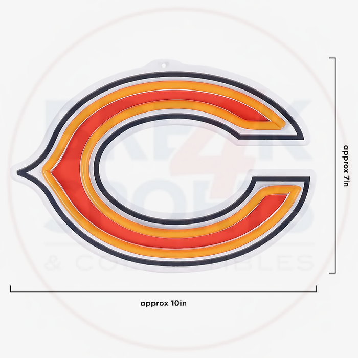 Chicago Bears 10" Neon Light Up Big Logo Fan Chain