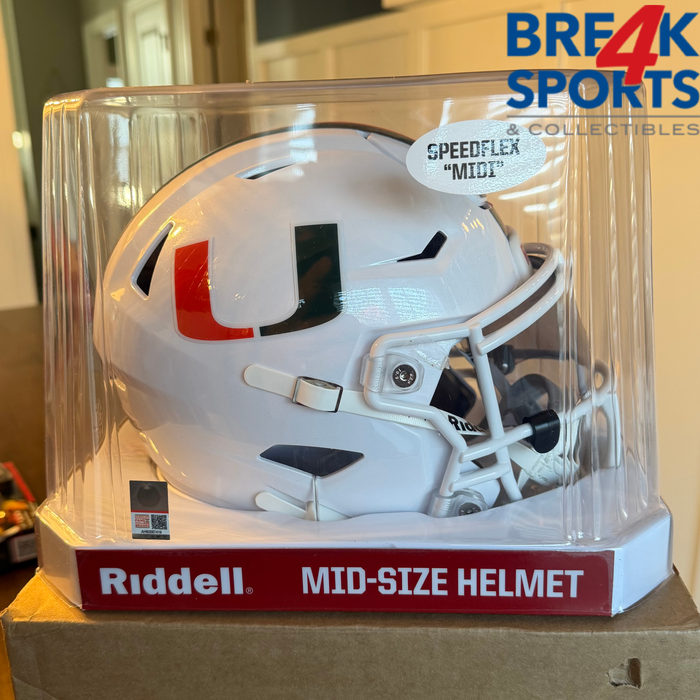 Miami Hurricanes NCAA Riddell Mid Size SpeedFlex Helmet NEW NCAA