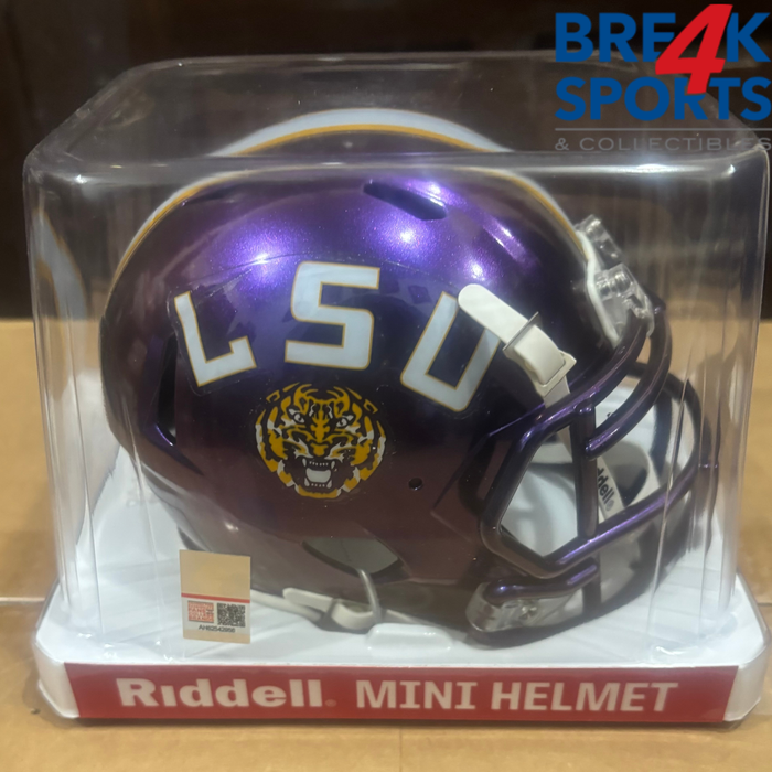 LSU Tigers NCAA Riddell Mini Speed Football Helmet Purple- NCAA