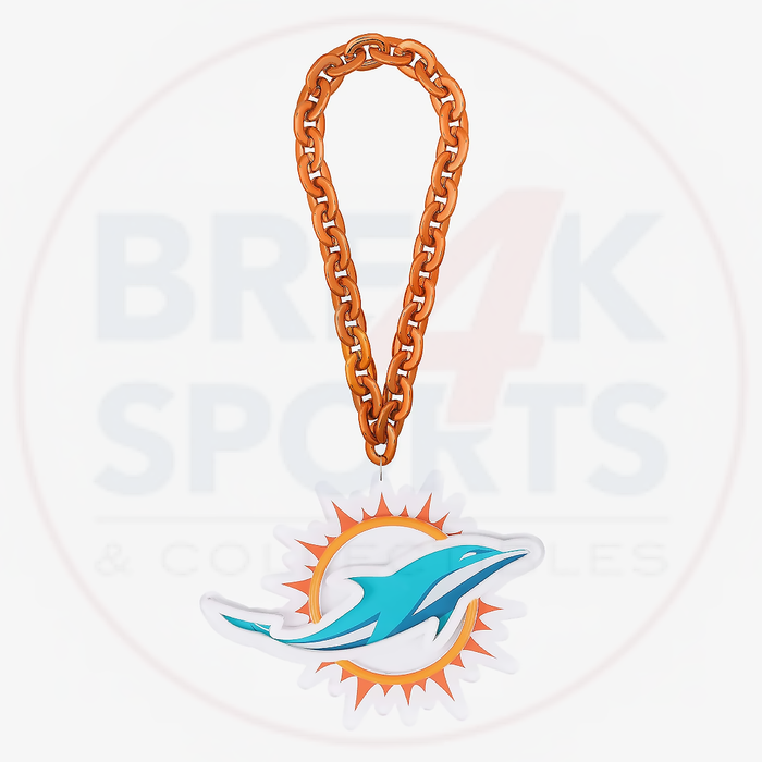 Miami Dolphins 10" Neon Light Up Big Logo Fan Chain