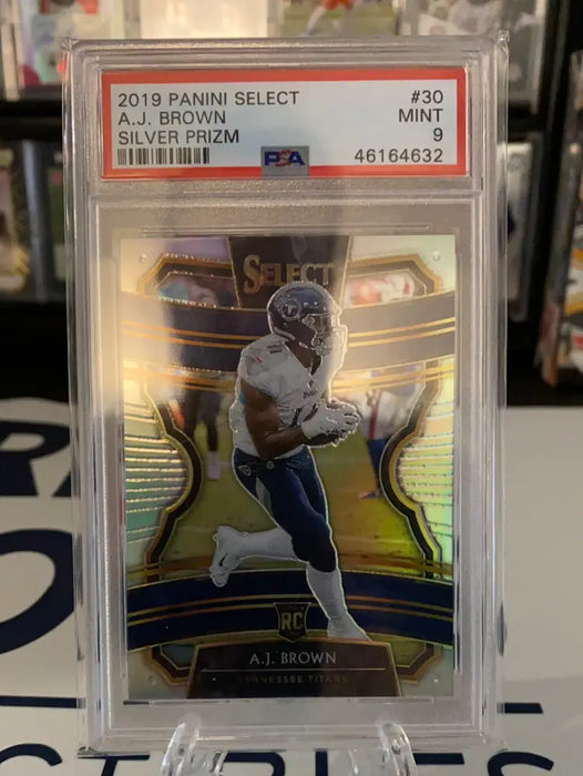 A.J. Brown RC PSA 9 - 2019 Select Silver Prizm #30