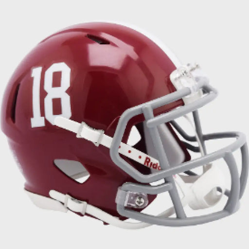 Alabama Crimson Tide NCAA Mini Speed Football Helmet #18 - NCAA Helmets