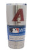 Arizona Diamondbacks Travel Tumbler 20oz Ultra Silver Tumbler