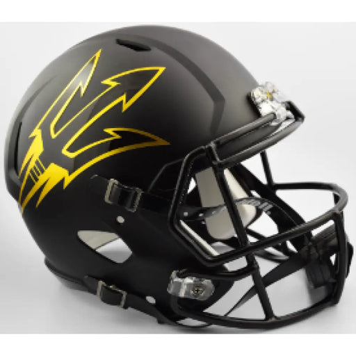 Arizona State Sun Devils Full Size Speed Replica Football Helmet Satin Black - NCAA Helmets