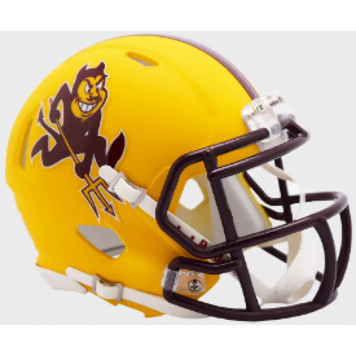 Arizona State Sun Devils NCAA Mini Speed Football Helmet Flat Yellow Sparky- NCAA Helmets