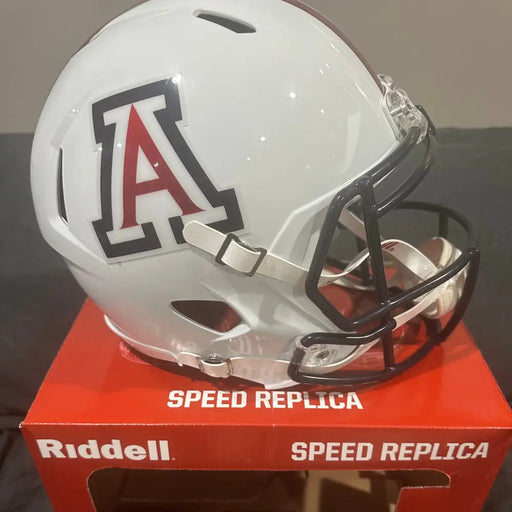 Arizona Wildcats Full Size Speed Replica Football Helmet Gloss White- NCAA Helmets