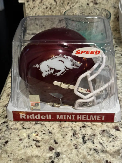 Arkansas Razorbacks NCAA Mini Speed Football Helmet- NCAA Helmets