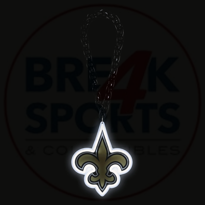 New Orleans Saints 10" Neon Light Up Big Logo Fan Chain