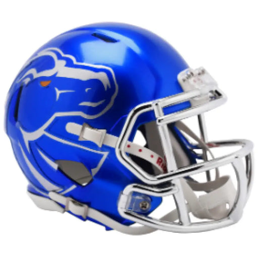 Boise State Broncos NCAA Mini Speed Football Helmet Blue Metallic - NCAA Helmets