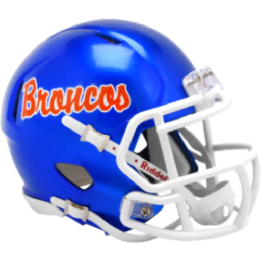 Boise State Broncos NCAA Mini Speed Football Helmet Script - NCAA Helmets