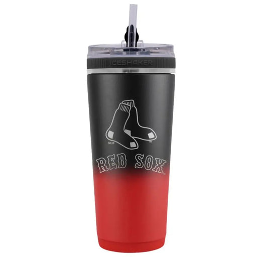 Boston Red Sox 26 oz Stainless Steel Ice Shaker Bottle Drinkware - Travel Mugs