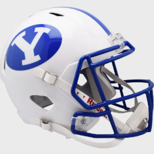 Brigham Young Cougars (BYU) Full Size Speed Replica Football Helmet White - NCAA Helmets