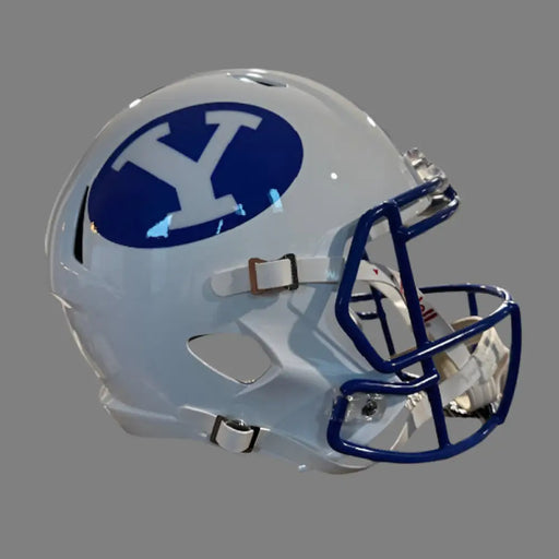 Brigham Young Cougars (BYU) Full Size Speed Replica Football Helmet White - NCAA Helmets