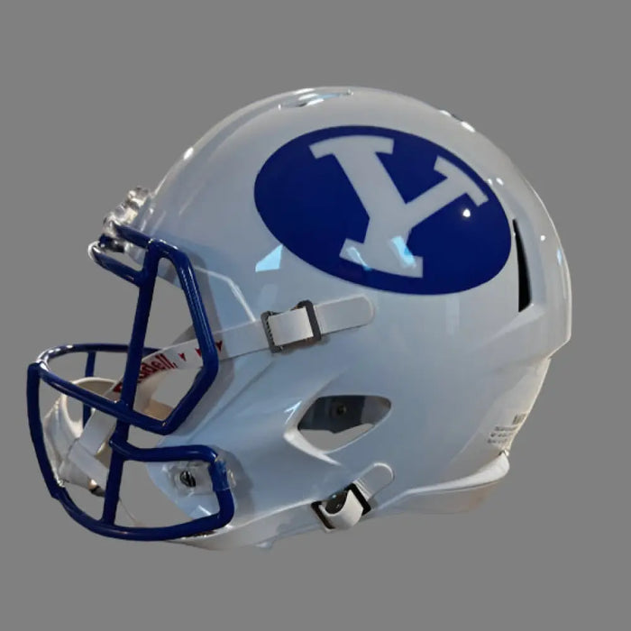Brigham Young Cougars (BYU) Full Size Speed Replica Football Helmet White - NCAA Helmets