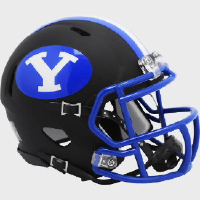 Brigham Young Cougars (BYU) NCAA Mini Speed Football Helmet Matte Black - NCAA Helmets