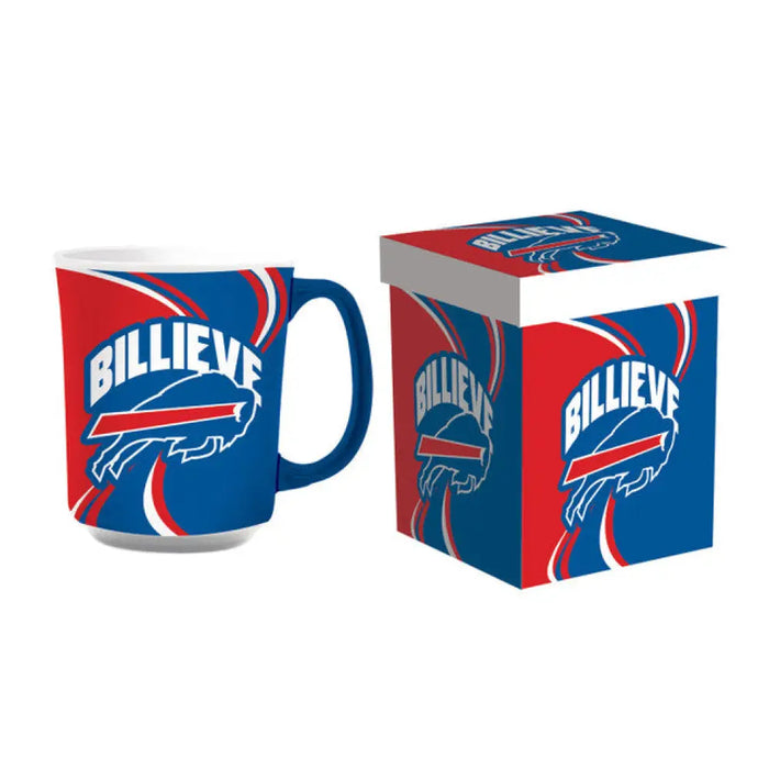 Buffalo Bills Coffee Mug 14oz Ceramic with Matching Box Coffee Mug