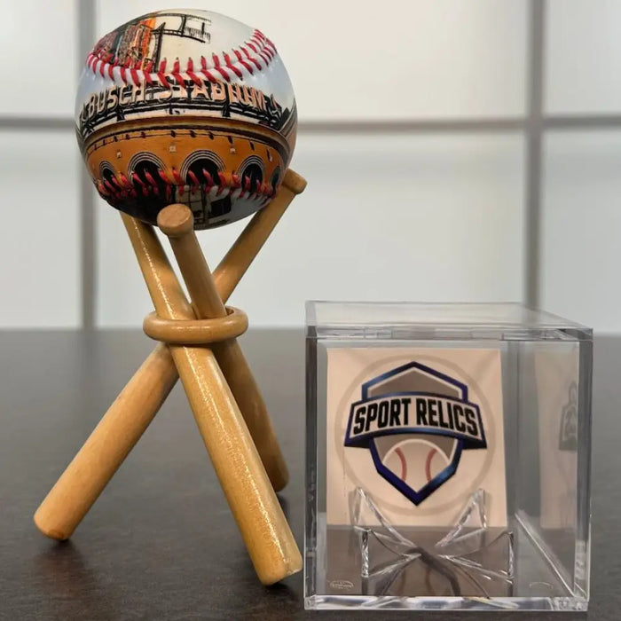Busch Stadium Baseball (St Louis Cardinals) Baseball + Stand + Case Baseball
