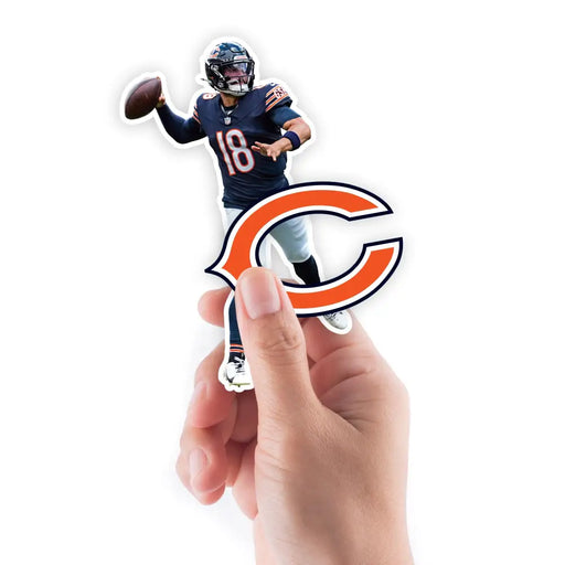 Caleb Williams - 5 Minis (Mixed Sizes) - Official NFL - Chicago Bears - Reusable Vinyl Decals 5 Decals (7’’W x 5’’H)