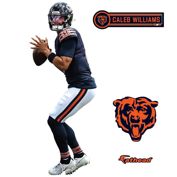 Caleb Williams - RealBig Collection - Official NFL - Chicago Bears - Reusable Vinyl Wall Decals Vinyl Die-Cut Character
