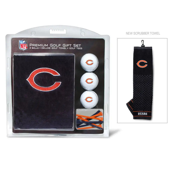 Chicago Bears Golf Gift Set with Embroidered Towel Golf Gift Set