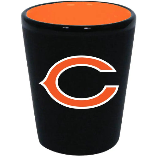 Chicago Bears Matte Black/Inner Color Shot Glass Drinkware - Shot Glass