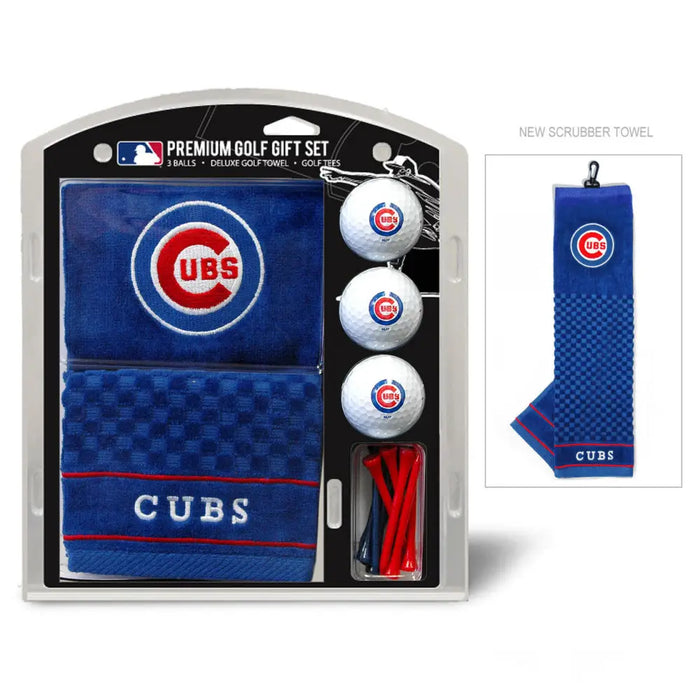 Chicago Cubs Golf Gift Set with Embroidered Towel Golf Gift Set