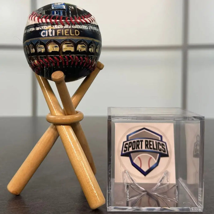 Citi Field Baseball (New York Mets) Baseball + Stand + Case Baseball