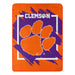 Clemson Tigers Blanket 46x60 Micro Raschel Dimensional Design Rolled Blanket