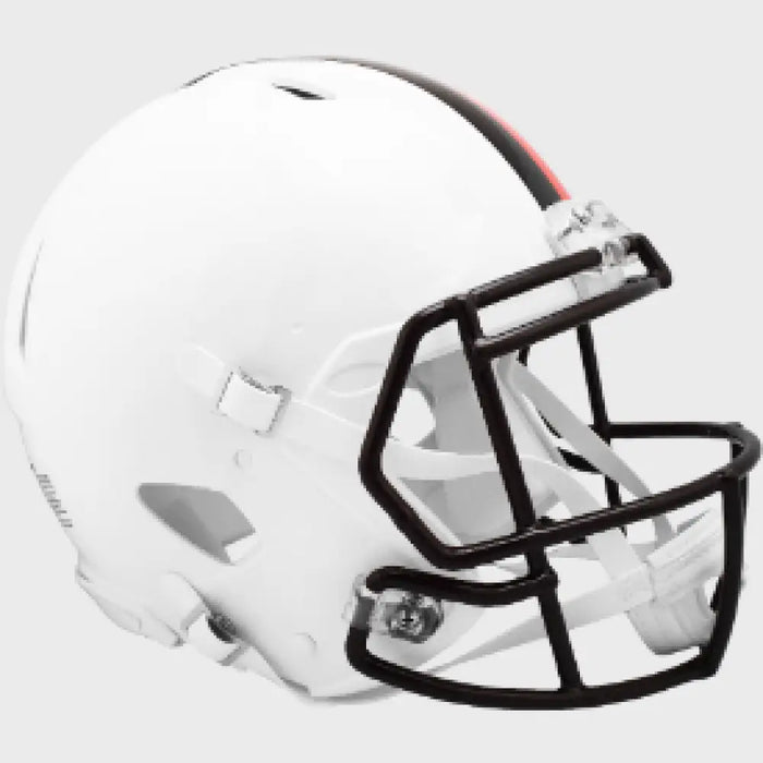 Cleveland Browns Full Size Authentic Speed Football Helmet 2023 White Out - NFL Helmets