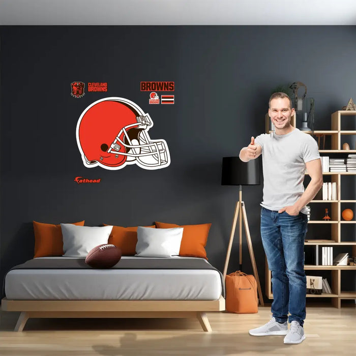Cleveland Browns - RealBig Logo Collection - Official NFL - Reusable Vinyl Wall Decals Vinyl Die-Cut Logo