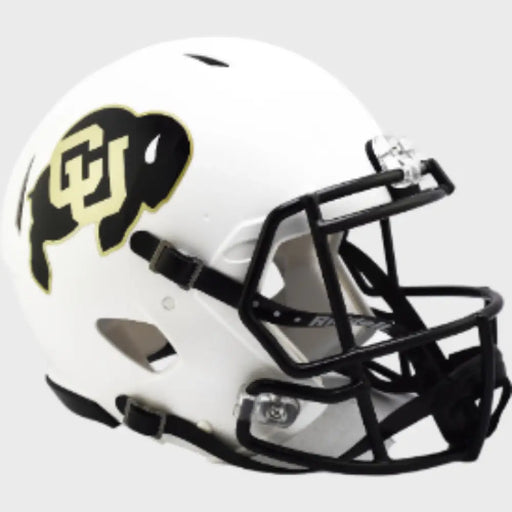 Colorado Buffaloes Full Size Speed Authentic Football Helmet Matte White NCAA Helmets