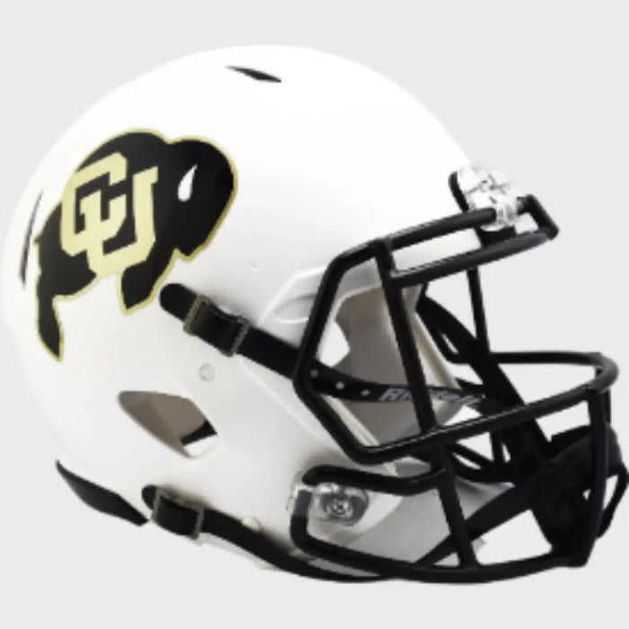 Colorado Buffaloes Full Size Speed Authentic Football Helmet Matte White NCAA Helmets