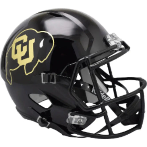 Colorado Buffaloes Full Size Speed Replica Football Helmet Matte Black NCAA Helmets
