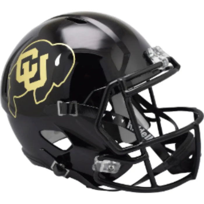 Colorado Buffaloes Full Size Speed Replica Football Helmet Matte Black NCAA Helmets