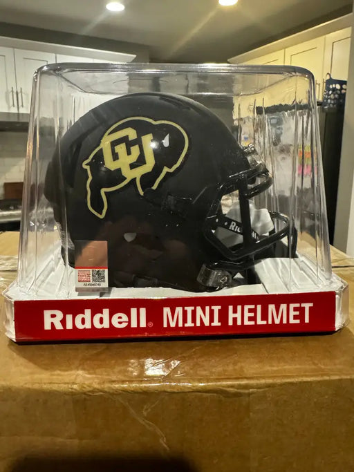 Colorado Buffaloes NCAA Mini Speed Football Helmet Matte Black - NCAA Helmets