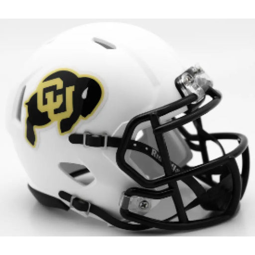 Colorado Buffaloes NCAA Mini Speed Football Helmet Matte White- NCAA Helmets