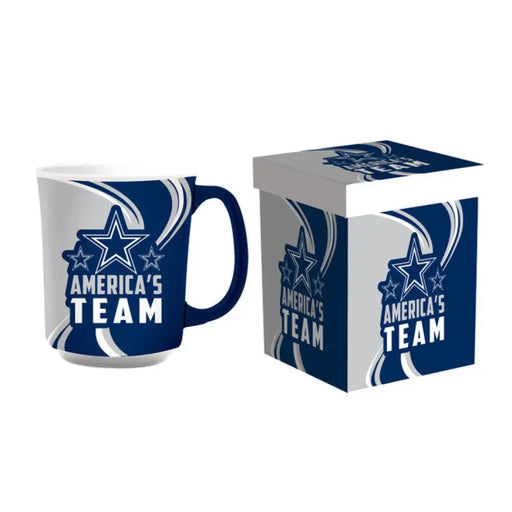 Dallas Cowboys Coffee Mug 14oz Ceramic with Matching Box Coffee Mug