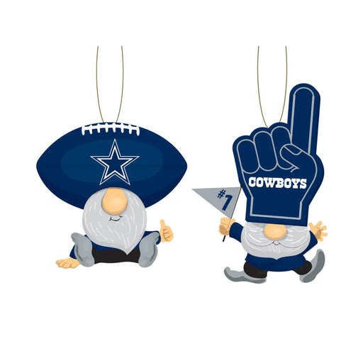 Dallas Cowboys Ornament Gnome Fan 2 Pack Ornaments