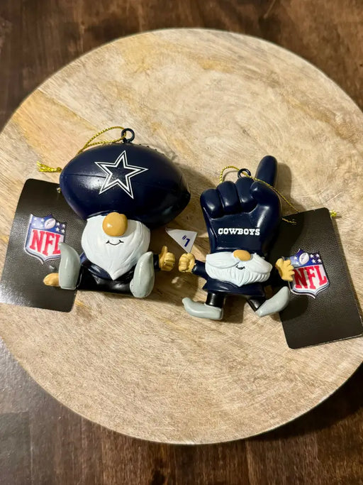 Dallas Cowboys Ornament Gnome Fan 2 Pack Ornaments