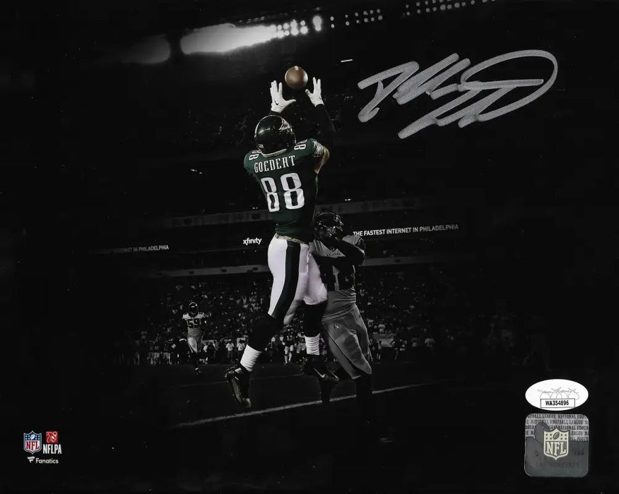 Dallas Goedert Touchdown Philadelphia Eagles Autographed 8’’ x 10’’ Blackout Football Photo Autographed Football Photos