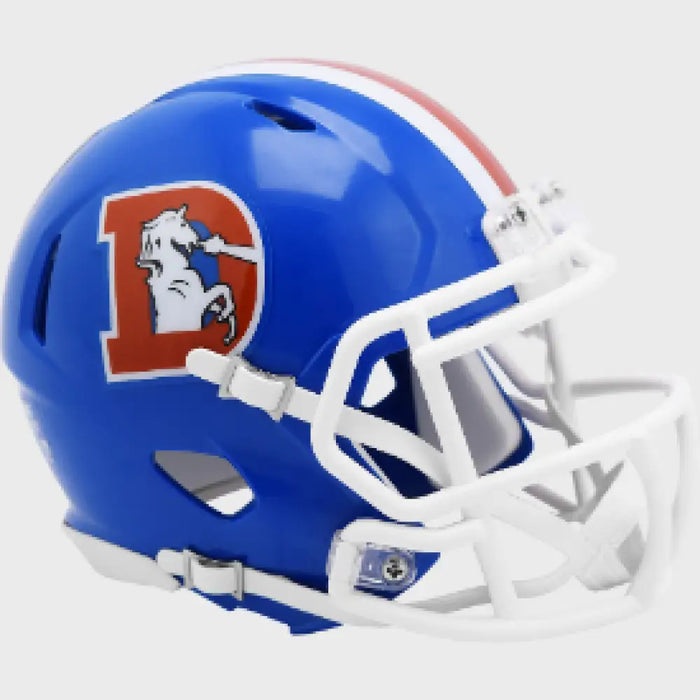 Denver Broncos 1975 to 1996 Riddell Mini Speed Throwback Helmet - NFL Helmets