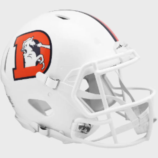 Denver Broncos Full Size Authentic Speed Football Helmet 2023 Snowcapped - NFL Helmets